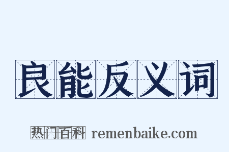 良能反义词是什么意思的图片